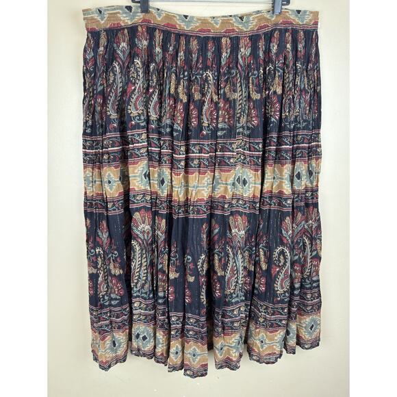 Vintage Revue Bohemian Maxi Skirt Women Size L Boho Tribal - Picture 6 of 11
